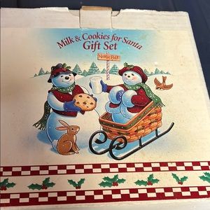 Longaberger milk and cookies for Santa gift set